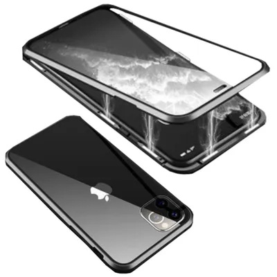 Image de Étui pour Apple iPhone 15 Plus : coque 360° magnétique en verre et métal