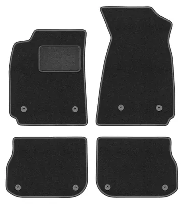 Immagine prodotto di Tappetini in moquette per Audi A4 B5 1995-1999 (berlina/station wagon) – set 4 pezzi, grigio grafite, su misura – Wielganizator LUX