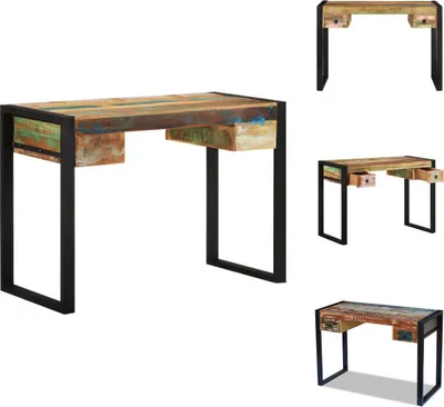 Image de vidaXL Bureau en vieux bois - Bureaux