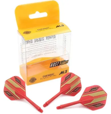 Produktbild von Integrierte Dartschäfte & Flights Rot M 3er Set