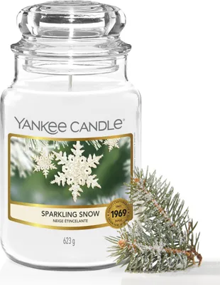 Produktbild von Yankee Candle Duftkerze im Glas (groß) | Sparkling Snow | Kerze mit langer Brenn