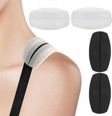 Imagen del producto de Almohadillas de silicona para tirantes de sujetador - Juego de 2 - Antideslizantes - Reducción del dolor - Accesorios para sujetador con efecto antideslizante