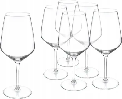 Zdjęcie produktu dla Zestaw rubinowych kieliszków do białego wina 6 sztuk 370ml