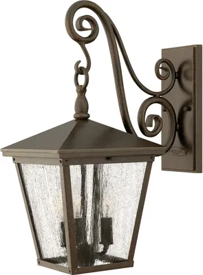 Produktbild von Außenlampe Wand IP44 E14 Bronze Glas Metall Rustikal Hof Haus Außenwandlampe