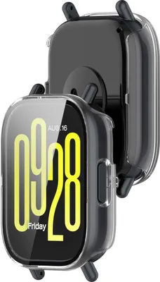 Produktbild von Bizon Case+Glass Uhrengehäuse für Xiaomi Redmi Watch 5 Active, transparent