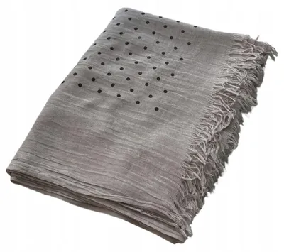 Produktbild von Kamea Grau-Beige Punkt Schal 50% Viskose 50% Baumwolle