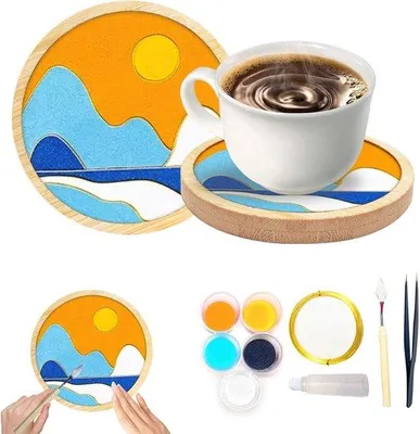 Produktbild von Filigran-Kunst-Set für Erwachsene - DIY-Untersetzer - Handgemachte Wohnaccessoires - Geschenkideen-Kit