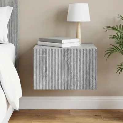 Immagine prodotto di vidaXL Comodino da parete, colore Sonoma grigio, 33 x 34,5 x 20 cm