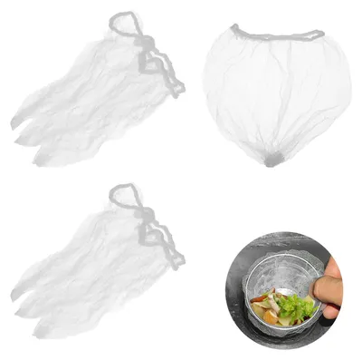 Produktbild von Küchenabfluss-Siebbeutel - Feinmaschig - Zur Filterung von Speiseresten - 50 Stück - 5,9 Zoll - Weiß