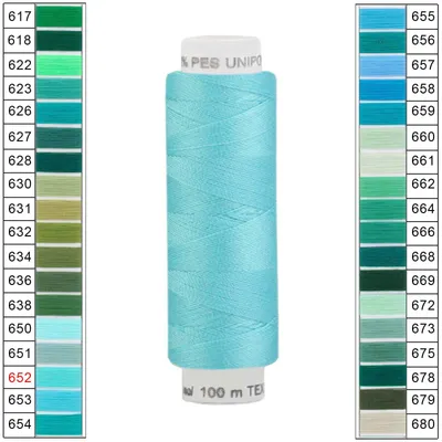 Produktbild von Nähgarn 100m Unipoly 120 Tex14x2 Polyester Nähfaden Nähmaschinengarn Farben 4v6 , Farbe:652