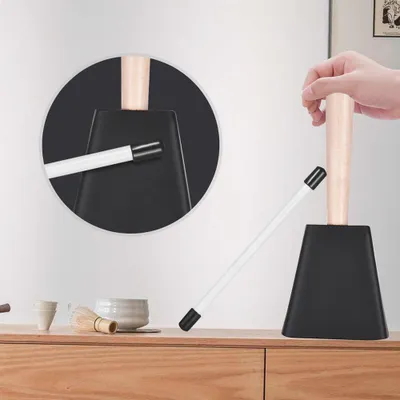 Produktbild von Professionelle Metall-Kuhglocke mit Holzgriff-Schlägel Percussion-Instrument