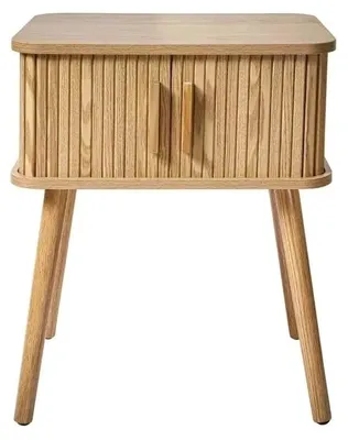Image de CALICOSY - Table de Chevet Vintage 2 Portes Coulissantes H58cm - ERNEST