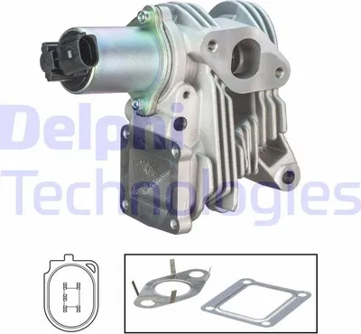 Produktbild von DELPHI EG10414-12B1 AGR-Ventil für RENAULT SCÉNIC II (JM0/1) Abgasrückführungsventil
