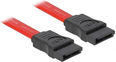 Produktbild von DeLOCK SATA Kabel - 0.5m, 0,5 m, SATA II, Rot
