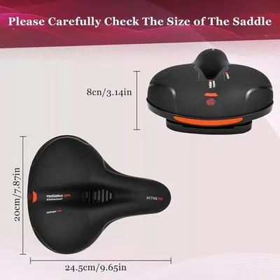 Obrázek produktu pro Sedlo na kolo pro muže i ženy – ergonomické, s paměťovou pěnou, pohodlné a prodyšné