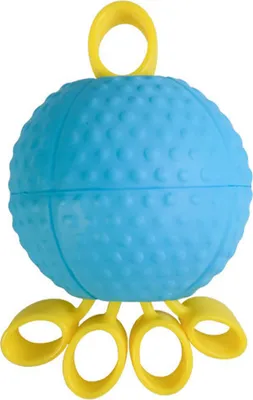Produktbild von Handgriff-Krafttrainer-Ball mit elastischem Silikon-Fingerling, langsamer Rückprall, rutschfestes Handrehabilitationstraining, Fingerdehnungs-Trainingsgerät
