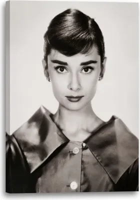 Produktbild von Leinwandbild (60x80cm): Audrey Hepburn, echter Holz-Keilrahmen inkl. Aufhänger, handgefertigt in Deutschland