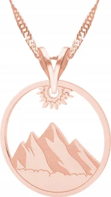 Image de Collier de montagne doré en argent 925, design Tatry