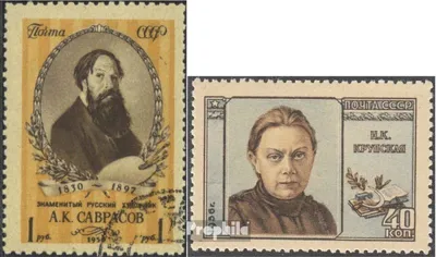 Produktbild von Briefmarken Sowjetunion 1956 Mi 1839,1840 (kompl.Ausg.) gestempelt A. K. Sawrassow
