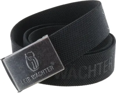 Produktbild von Leibwächter Stretchbandgürtel mit Metallschnalle FLEXG70 Gr. 105 cm schwarz