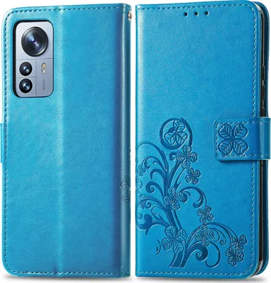 Produktbild von Mobigear Clover Schutzhülle für Xiaomi 12 Pro – Klapphülle mit Portemonnaie – Blau