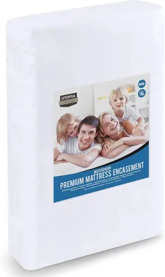 Imagen del producto de Funda para colchón Utopia Bedding, tamaño 90 x 200 x 20 cm, impermeable, con cremallera, certificada , protector para colchón