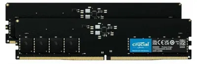 Two black RAM modules are shown from a slightly elevated angle against a black background.