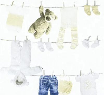 Produktbild von A.S. Création Vliestapete Little Stars Ökotapete blau creme weiß 10,05 m x 0,53 m 358441 35844-1