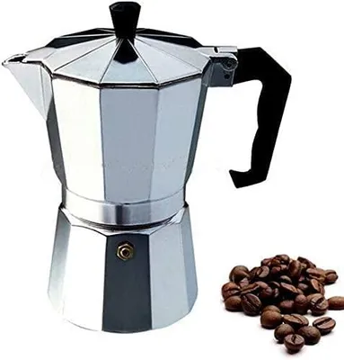Espressokocher 9 Tassen, 450 ml, Moka-Kanne Aluminium