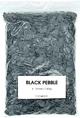 Produktbild von Dekorative schwarze Schiefersteine 1,8 kg, 6-10 mm, für Vasen, Aquarien, Garten und Außenbereich