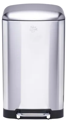 Obrázek produktu pro Pedálový odpadkový koš Dirt Devil 30 l - Kuchyňský odpadkový koš s tichým zavíráním - Nerezový odpadkový koš - Vyjímatelný vnitřní koš - Kuchyňský odpadkový koš 34,5 x 32,5 x 61,5 cm - Stříbrný