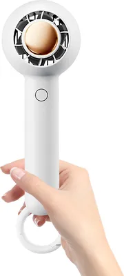 Produktbild von Přenosný ruční ventilátor, USB dobíjecí ventilátor s nastavitelnou rychlostí, venkovní a cestovní (bílý)