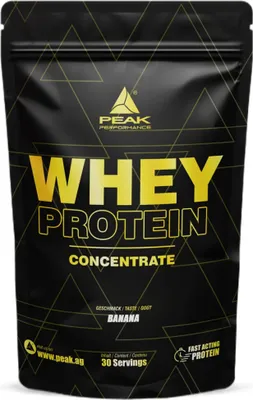 Produktbild von Peak Whey Protein Concentrate 900g Beutel Banana