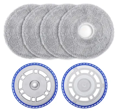 Ersatz-Wischtücher-Set 4+2, kompatibel mit Ecovacs T30/N30, Yeedi M12 Pro+