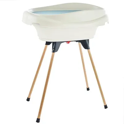 Produktbild von Wickeltisch und Badewannenset - THERMOBABY - VASCO - Maiglöckchen Weiß - 2 in 1