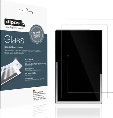 Produktbild von 2x Schutzfolie für Pine64 PineTab-V 10.1 Zoll - Anti-Shock 9H Folie dipos Glass Kunststoffglas