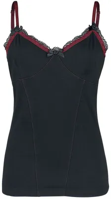 Produktbild von Gothicana by EMP Damen schwarzes Top mit Spitze M