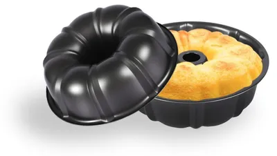 Immagine prodotto di 2 stampi per gugelhupf da 24 cm, Acciaio al carbonio antiaderente, colore nero