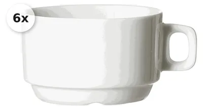 Produktbild von Kaffeetasse 190ml 6er Set Bianco