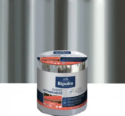 Image de Bande d'étanchéité Adhésive ripolin, 3 m x 10 cm, aluminium