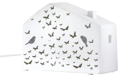 Zdjęcie produktu dla Gilde Tischleuchte, Haus, "Vogelhaus", Porzellan, weiß h.14cm