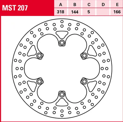 Produktbild von TRW Bremsscheibe Allround starr MST207 NT650 Hawk RC31 Thunderbird 900 T309RT