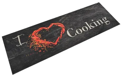 Immagine prodotto di vidaXL Tappeto da cucina lavabile per cucina nero 60x180 cm Velluto