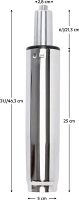 Zdjęcie produktu dla Kondela Tłok gazowy Tłok Typ 6 46,3 cm - chrom
