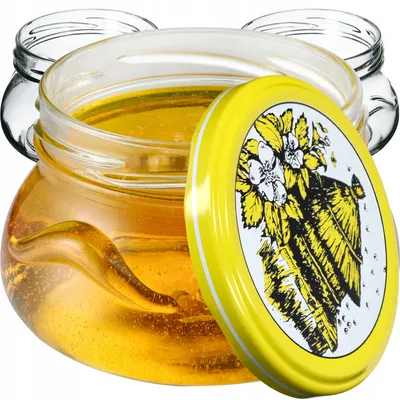 Produktbild von KADAX Einmachgläser mit Deckel "Raja", Einmachgläser, 300ml, 100 Stück, Deckel mit Bienenmuster