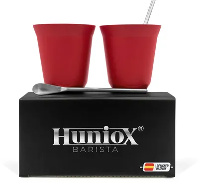 Image de Lot de 2 tasses à café isothermes avec cuillères (160 ml)