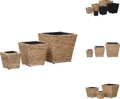 Produktbild von vidaXL Garten-Hochbeete 3-tlg. Wasserhyazinthe -  Blumentöpfe & Pflanzgefäße