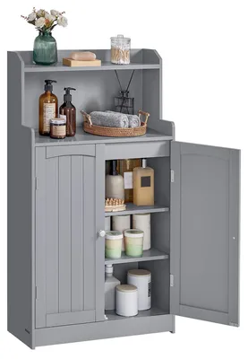 Productafbeelding van VASAGLE Badkamerkast met 2 deuren, 30 x 60 x 100 cm – Duifgrijs