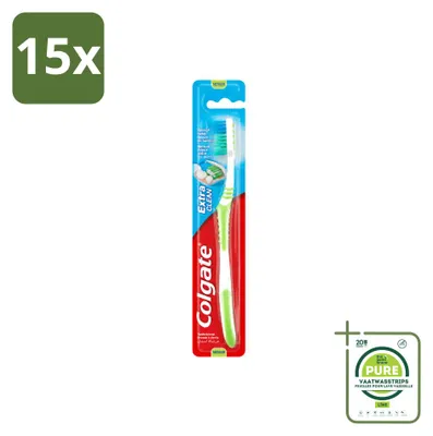 Immagine prodotto di 15 spazzolini Colgate Extra Clean, setole medie - confezione grande - 15 pezzi