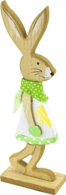 Image de Lapin avec écharpe verte, 24 cm